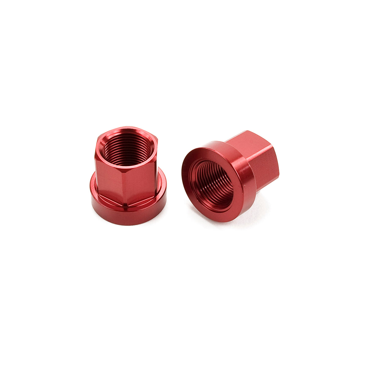 ALLOY AXLE NUTS 14MM RED