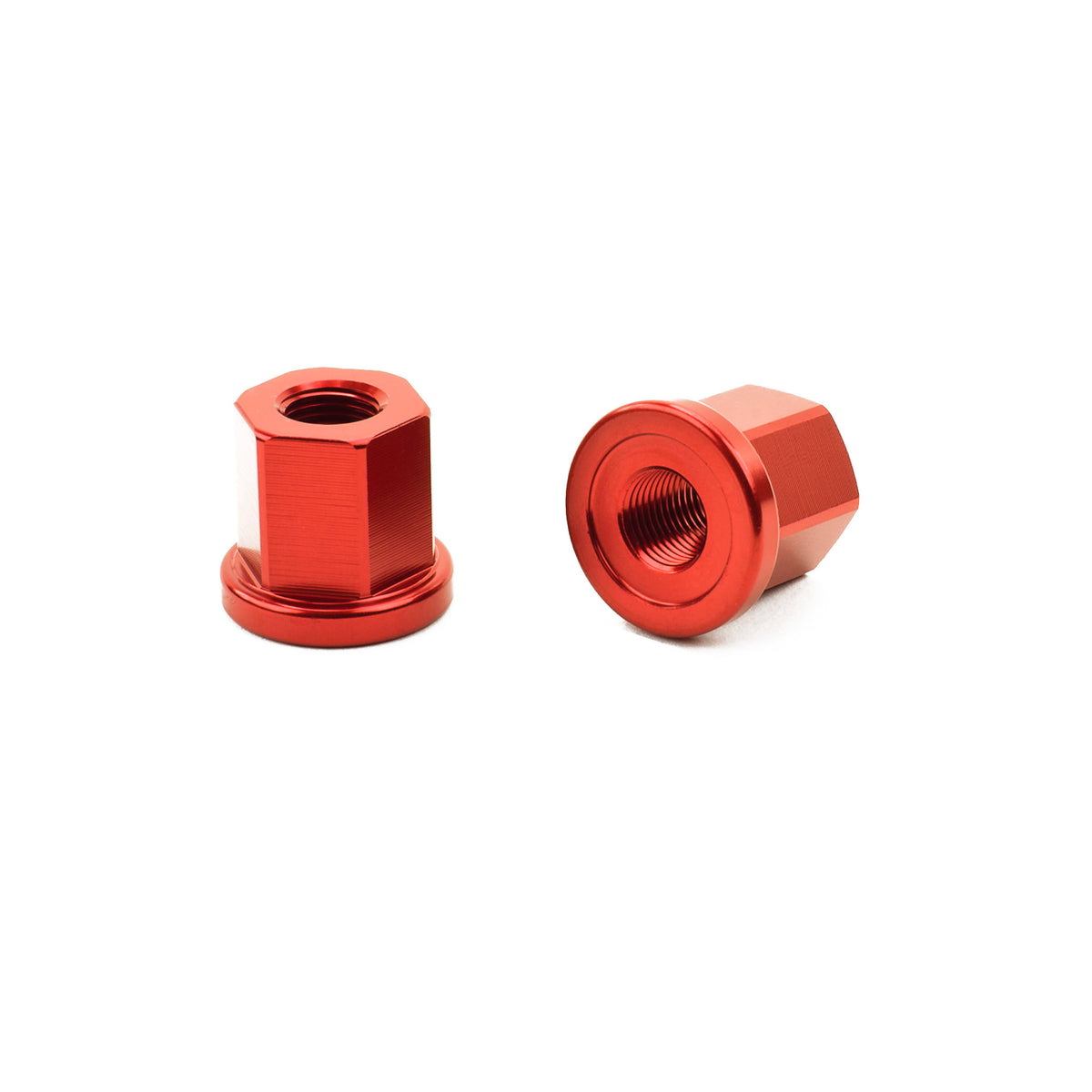 ALLOY AXLE NUTS 3/8IN RED