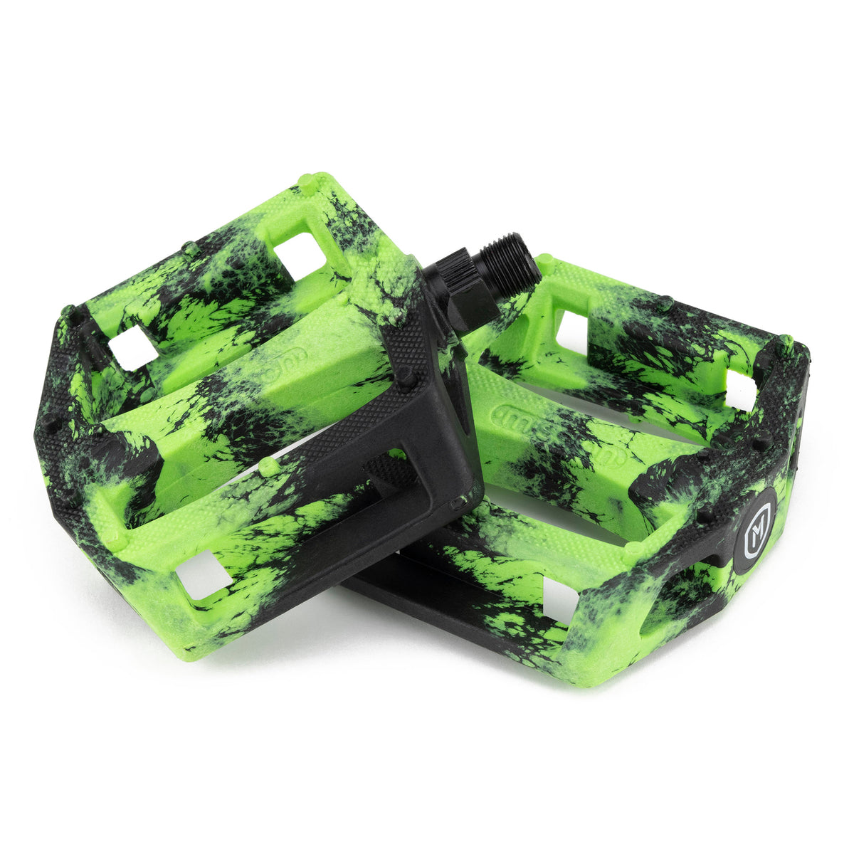 IMPULSE PEDALS 9/16IN BLACK/GREEN SPLASH