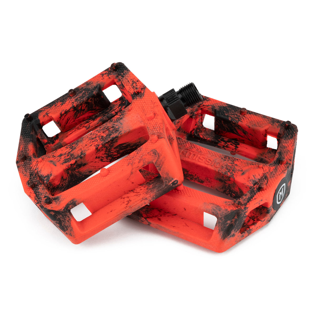 IMPULSE PEDALS 9/16IN BLACK/DK RED SPLASH