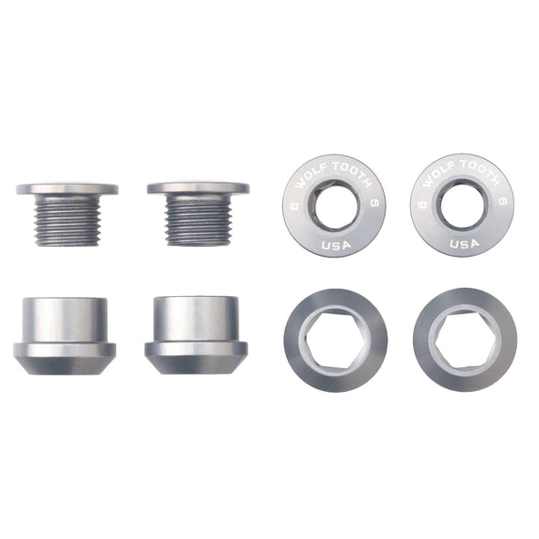 4 BOULONS POUR 1X - 4 PCS. RAW SILVER 6MM