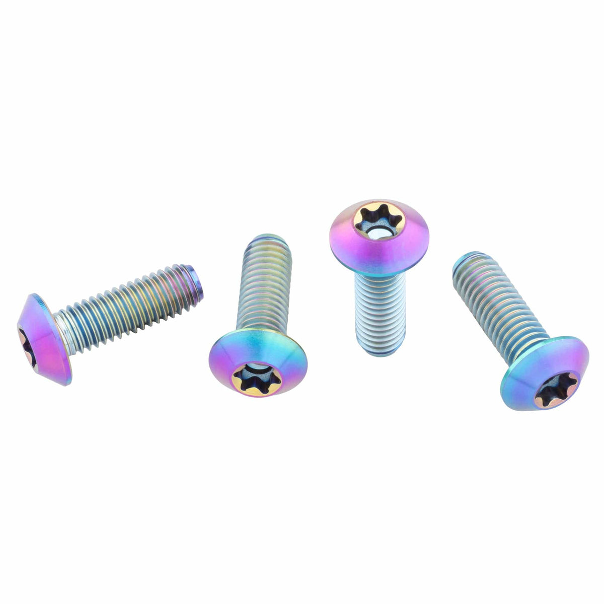 TI RAINBOW BOTTLE CAGE BOLTS LOW PROFILE 4 PACK