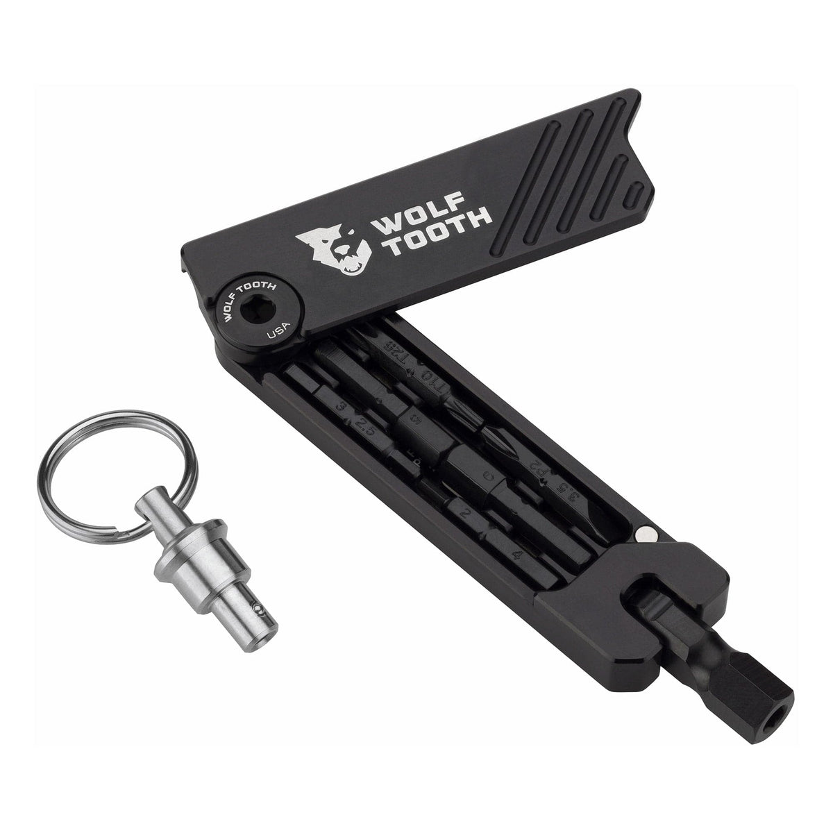 6-BIT HEX WRENCH MULTI-TOOL W KEYRING BLACK BOLT