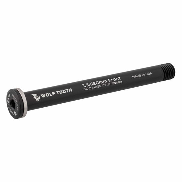 WOLF TOOTH FRONT THRU AXLE 1.5 X 120MM BLACK