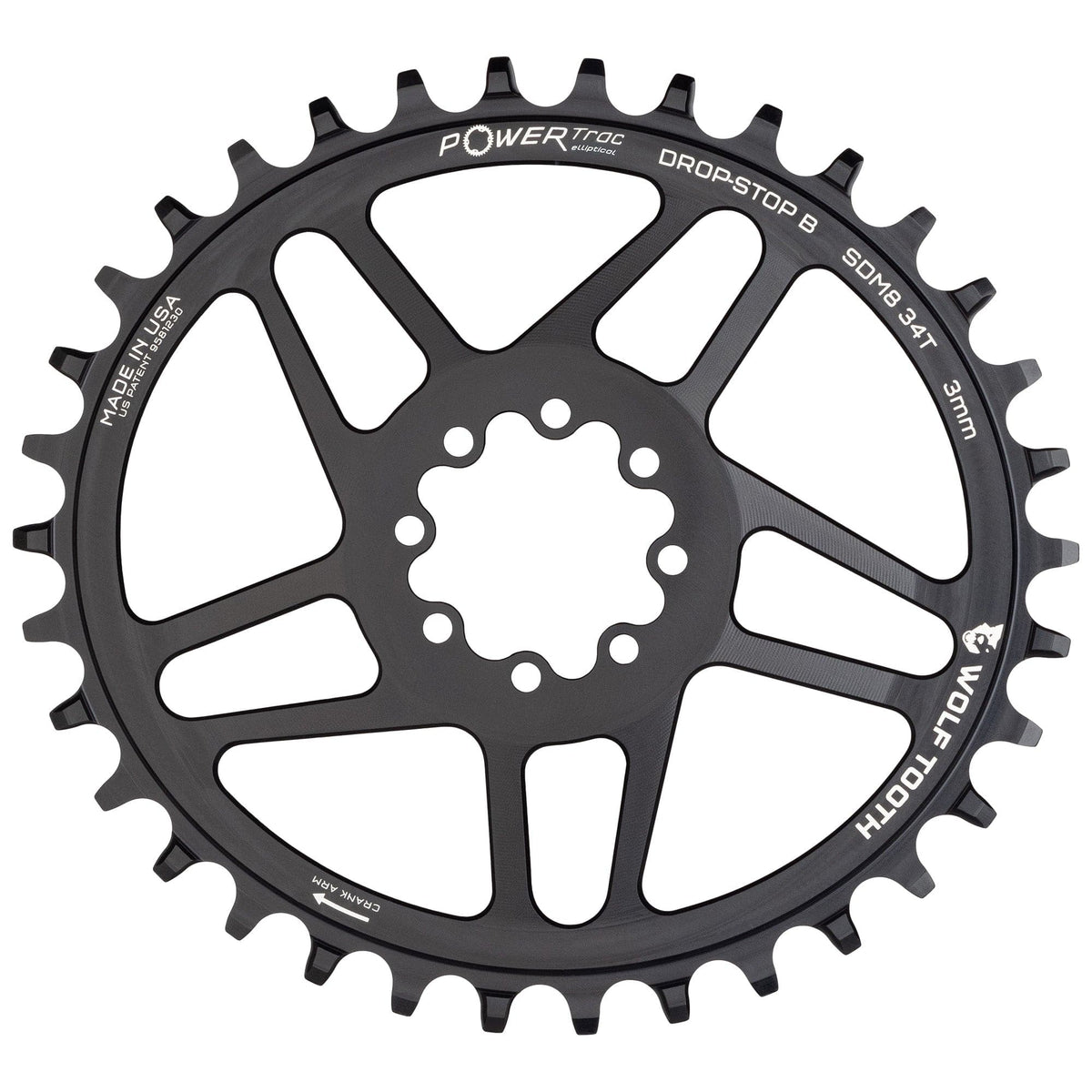 OVAL DIRECT MOUNT CHAINRING FOR SRAM 8-BOLT 34T