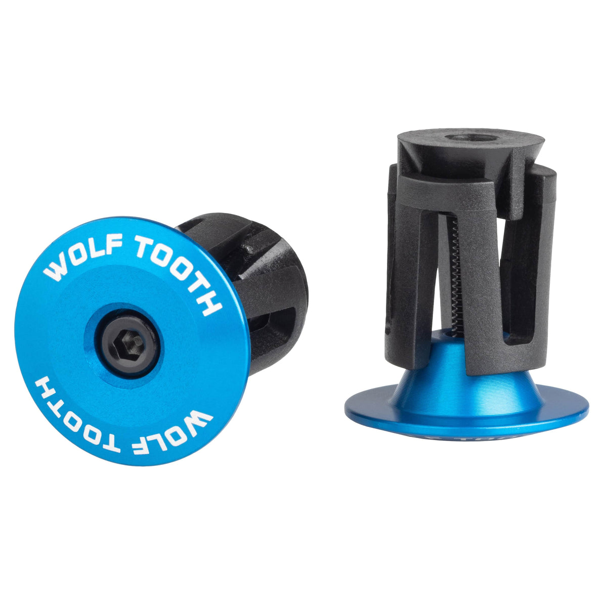 ALLOY BAR END PLUGS BLUE