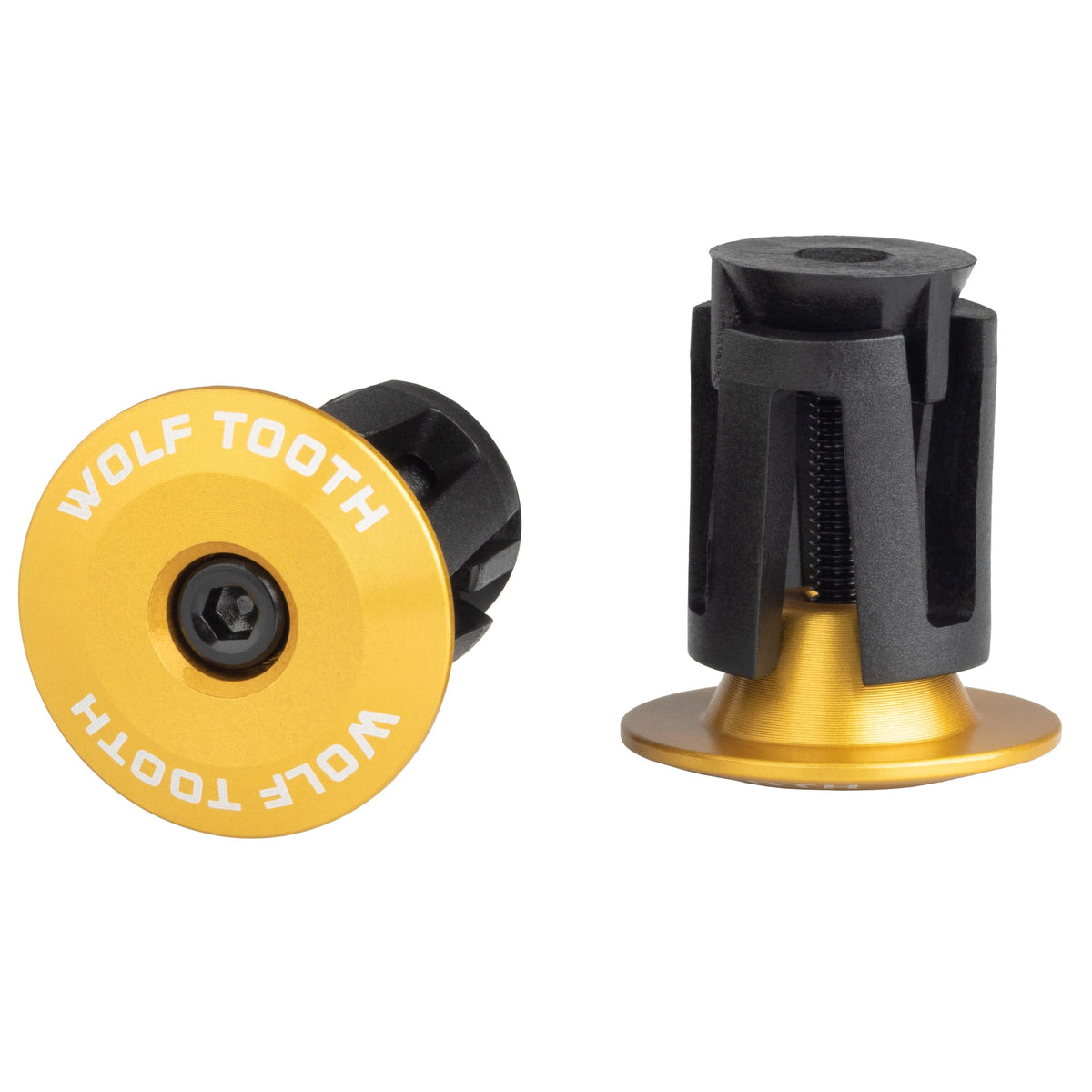 ALLOY BAR END PLUGS GOLD