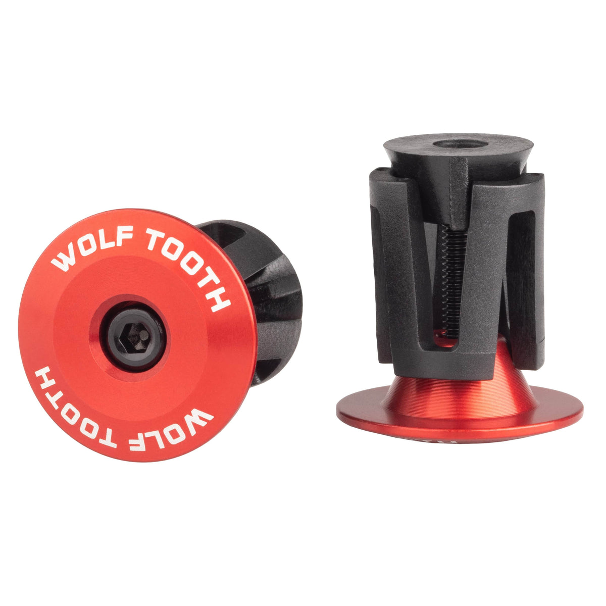 ALLOY BAR END PLUGS RED