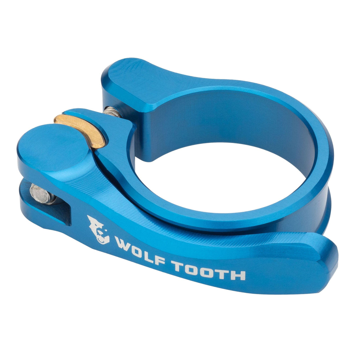 SEATPOST CLAMP 34.9MM BLUE QUICK RELEASE